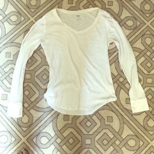 Long sleeve waffle shirt